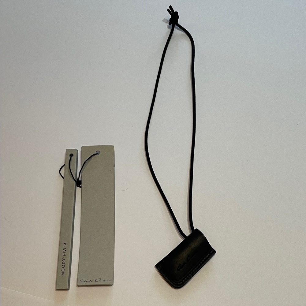 Rick Owens Black Leather Necklace x Lighter Holder